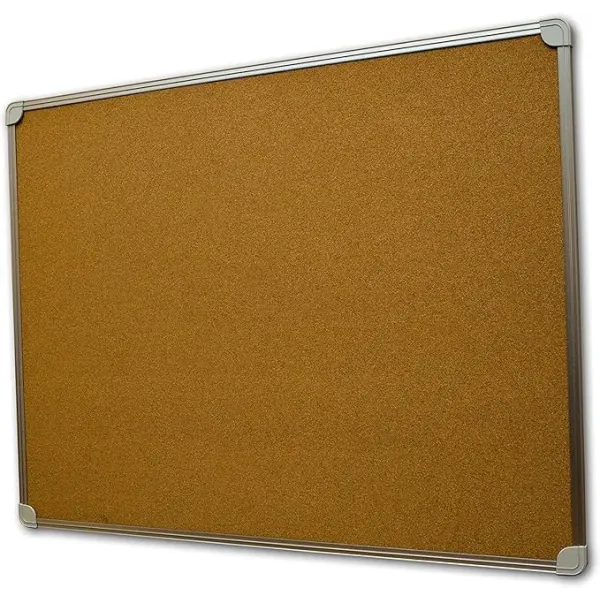 Bacheca pannelli in sughero con cornice in alluminio dim. cm.60X90