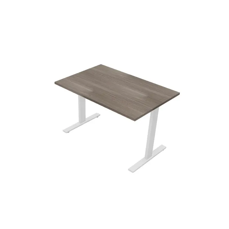 Scrivania operativa con piano in legno, gambe in metallo Dim 80x80x74H