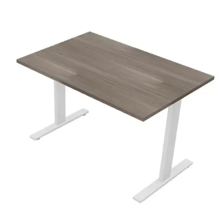 Scrivania operativa con piano in legno, gambe in metallo Dim 140x80x74H