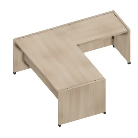 Scrivania Direzionale Legno con Allungo 180x195 | DEOFFICE