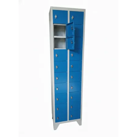 Armadio Porta Cellulare in Metallo con 20 Caselline, Serratura Lucchettabile, Blu, 47,5 x 30 x 180 cm 2