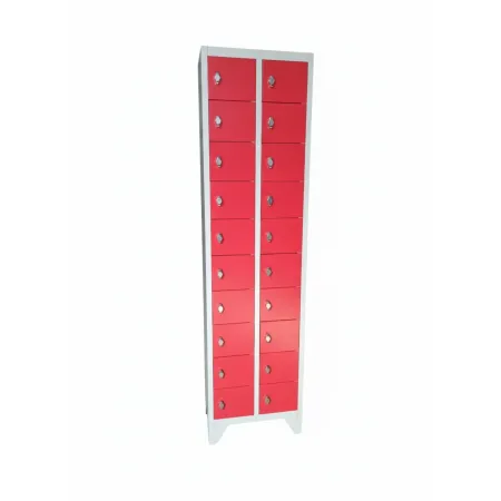 Armadio Porta Cellulare in Metallo con 20 Caselline, Serratura Lucchettabile, Blu, 47,5 x 30 x 180 cm 2