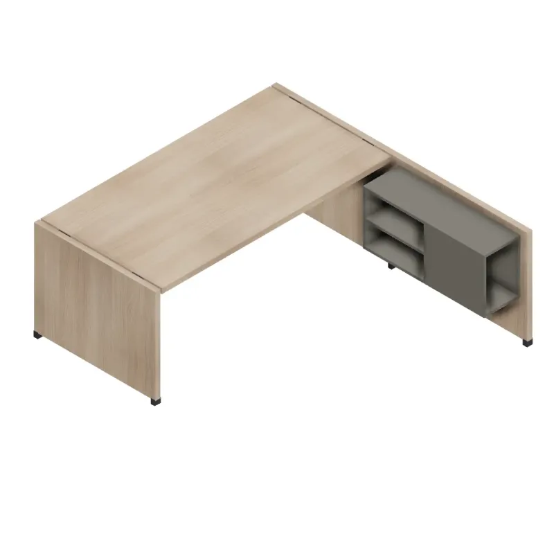 Scrivania Direzionale Legno con Muretto 180x195 | DEOFFICE