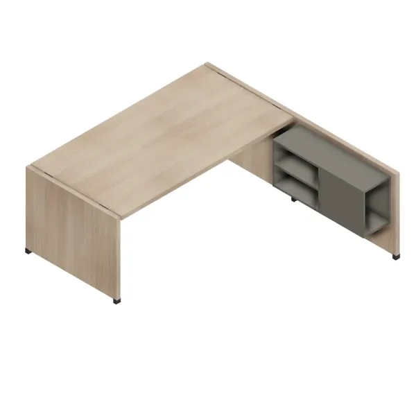 Scrivania Direzionale Legno con Muretto 180x195 | DEOFFICE