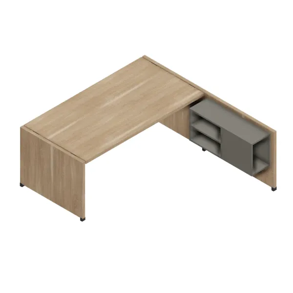 Scrivania Direzionale Legno con Muretto 180x195 | DEOFFICE