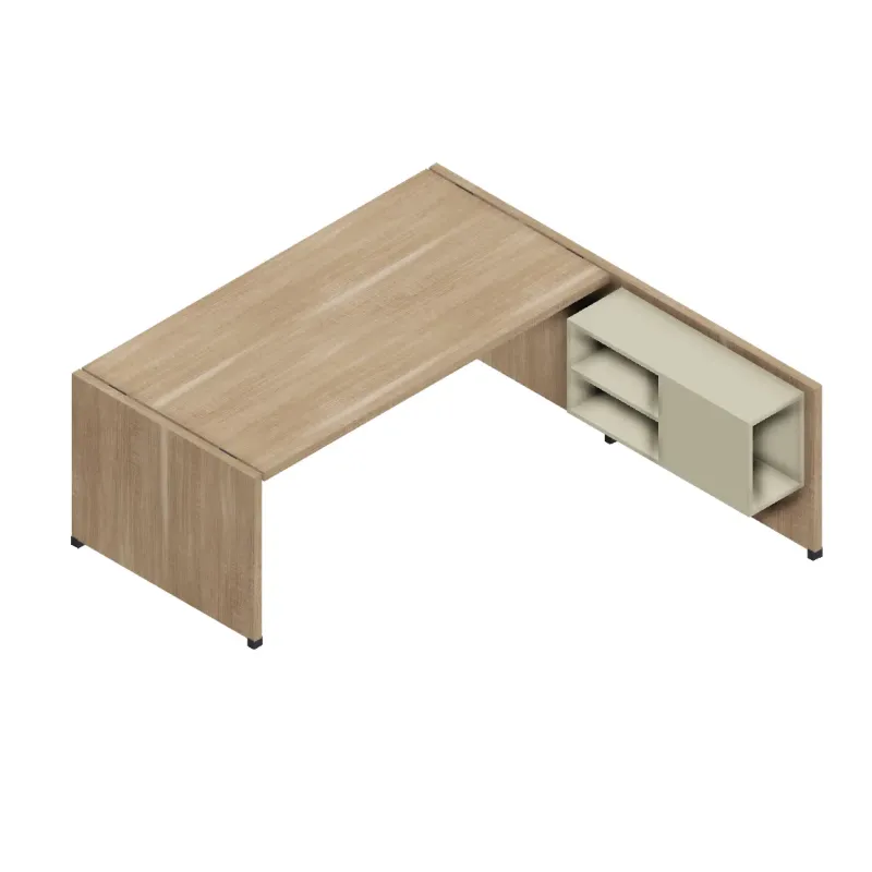 Scrivania Direzionale Legno con Muretto 180x195 | DEOFFICE