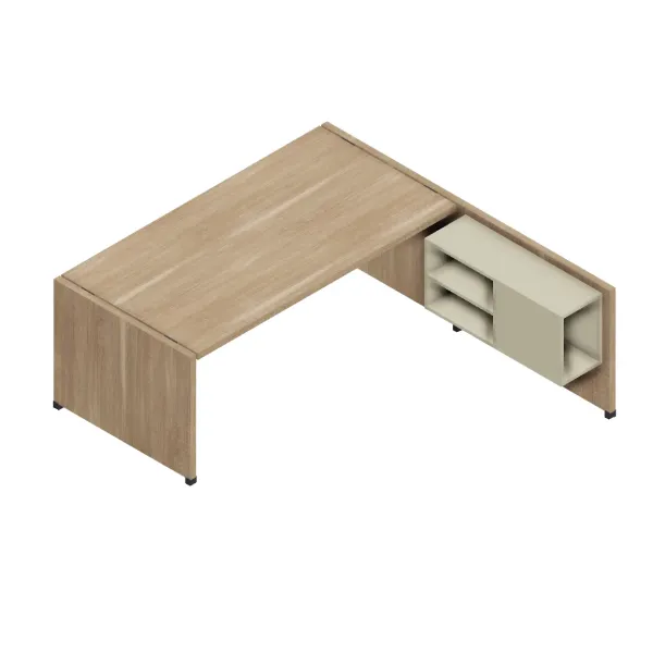 Scrivania Direzionale Legno con Muretto 180x195 | DEOFFICE
