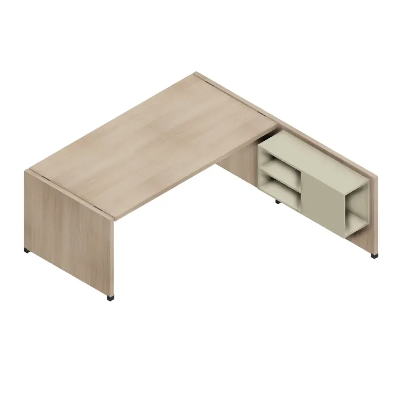Scrivania Direzionale Legno con Muretto 200x190 | DEOFFICE