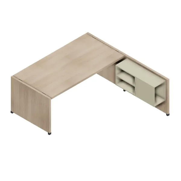 Scrivania Direzionale Legno con Muretto 200x190 | DEOFFICE
