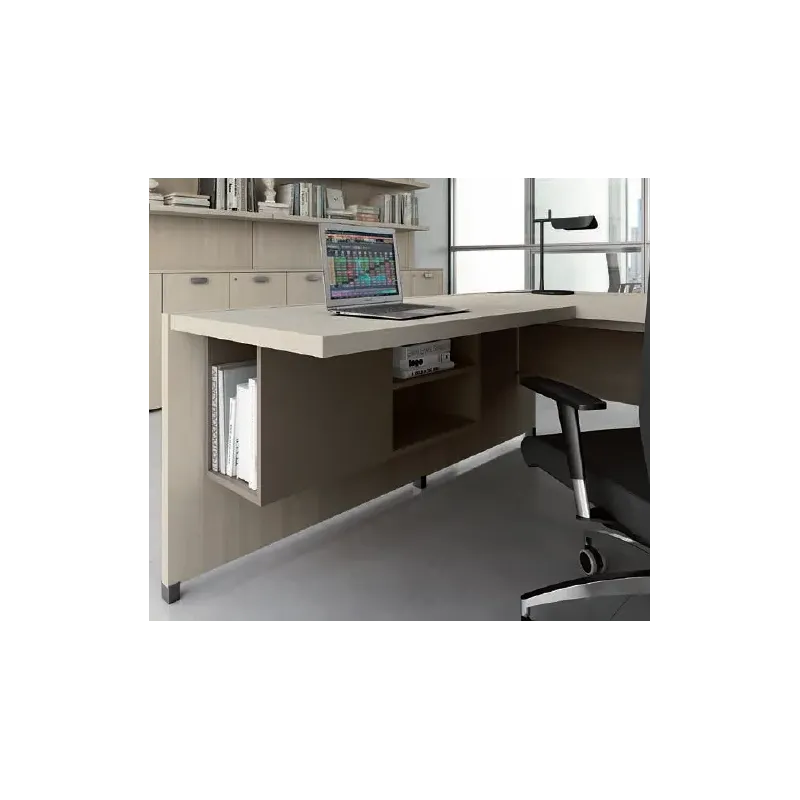 Scrivania Direzionale Legno con Muretto 200x190 | DEOFFICE