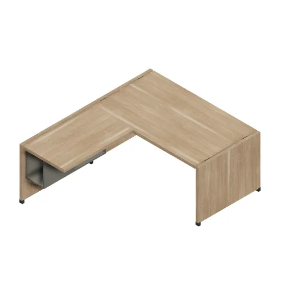 Scrivania Direzionale Legno con Muretto 200x190 | DEOFFICE