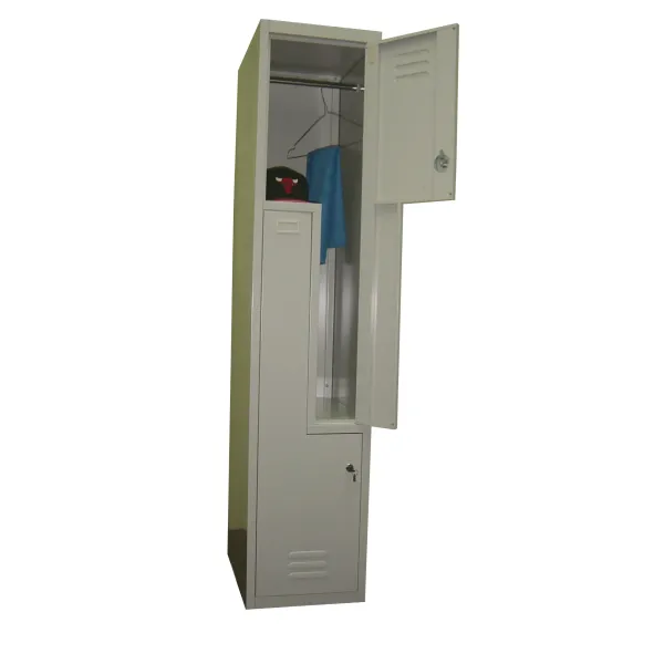 Armadio Spogliatoio con Ante a Z Armadietto 2 posti Salva Spazio in Metallo dim.cm.36x50x170
