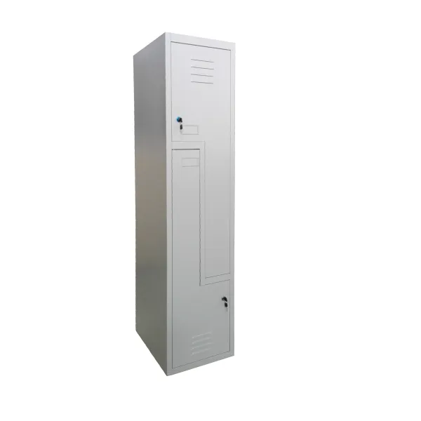 Armadio Spogliatoio con Ante a Z Armadietto 2 posti Salva Spazio in Metallo dim.cm.36x50x170