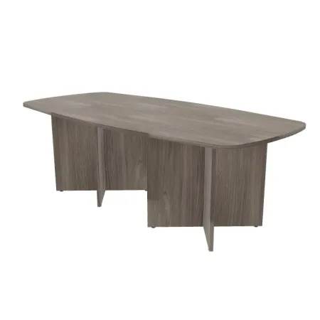 Tavolo riunione piano ovale e struttura in legno a croce Dim 220x106x74H