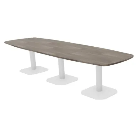 Tavolo riunione piano ovale e struttura in metallo Dim 330x106x74H