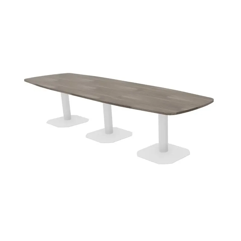 Tavolo riunione piano ovale e struttura in metallo Dim 330x106x74H