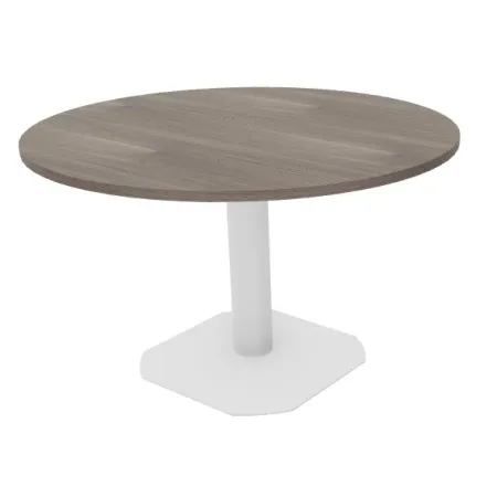 Tavolo riunione piano tondo struttura in metallo Dim 120x120x74H