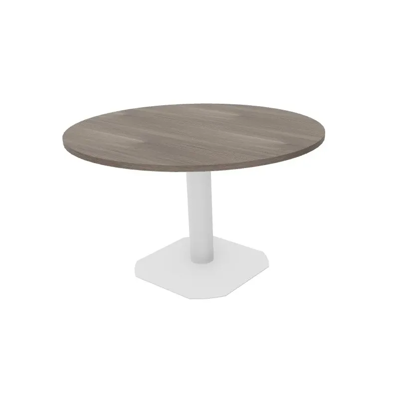 Tavolo riunione piano tondo struttura in metallo Dim 120x120x74H