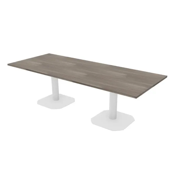 Tavolo riunione piano rettangolare struttura in metallo Dim 250x100x74H