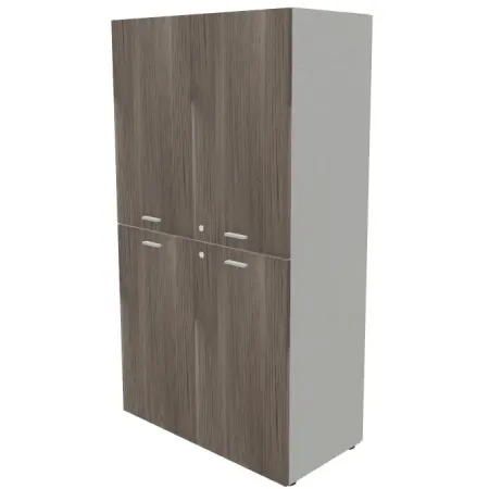 Armadio a 4 ante in legno con serratura, 3 ripiani Dim 90x45x160H