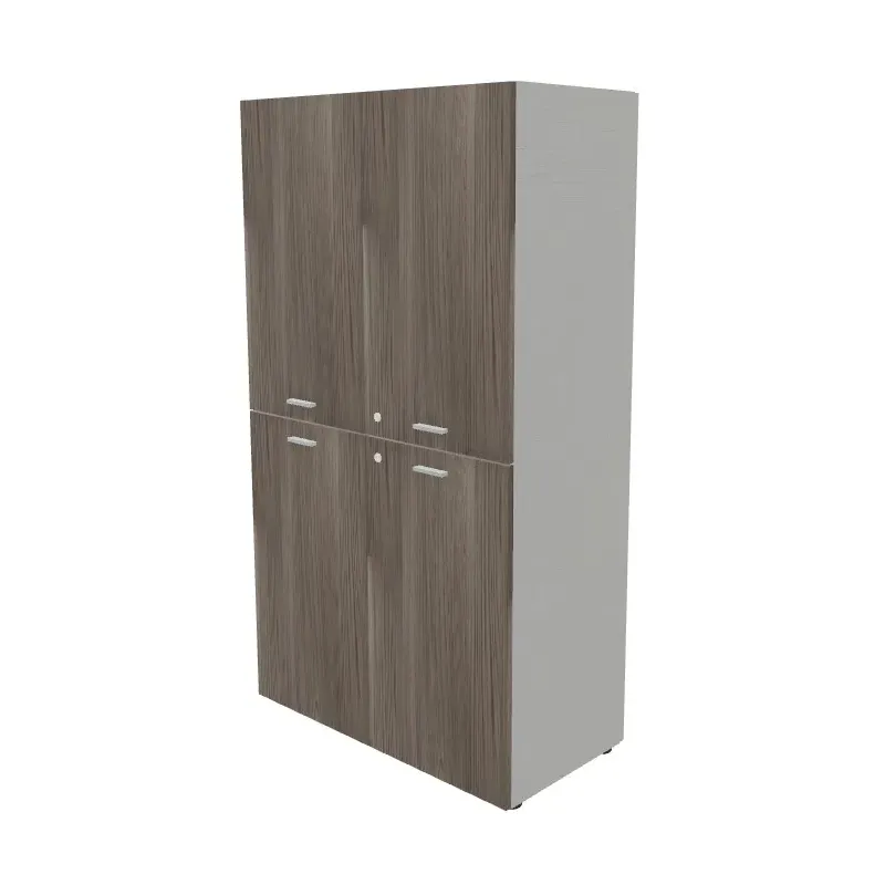 Armadio a 4 ante in legno con serratura, 3 ripiani Dim 90x45x160H