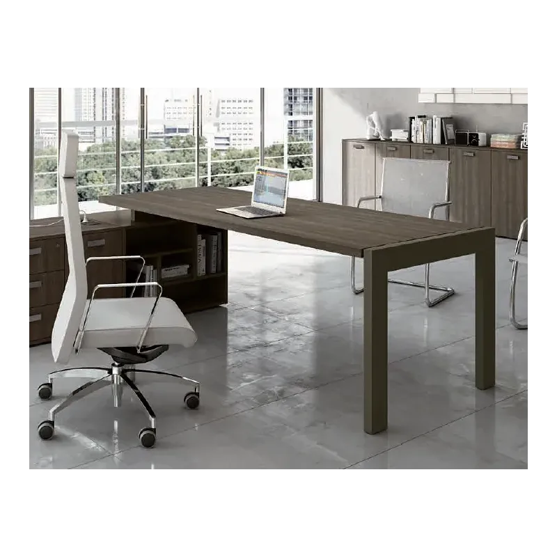 Scrivania Direzionale Angolare con Muretto 180x190x74h | DEOFFICE