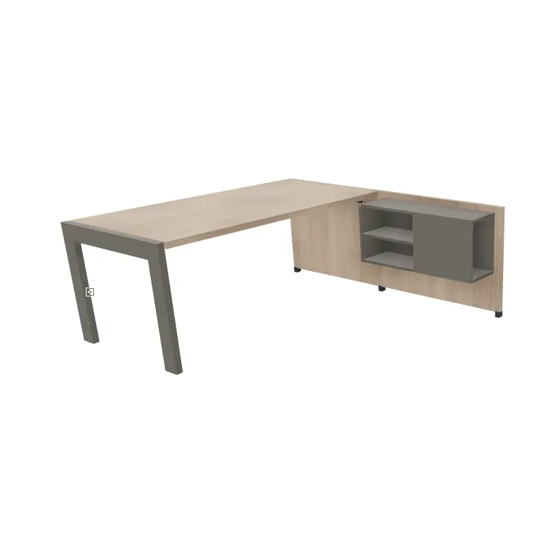 Scrivania Direzionale Top Legno e Muretto Lateral 200x190 | DEOFFICE