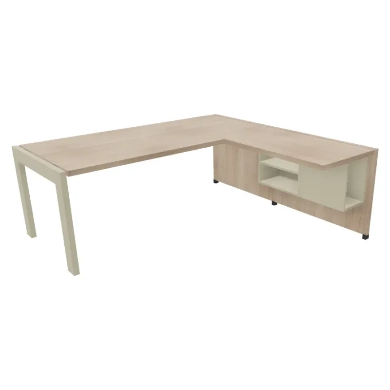 Scrivania Direzionale con Muretto Legno 180x190x74h | DEOFFICE