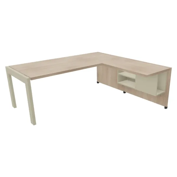 Scrivania Direzionale con Muretto Legno 180x190x74h | DEOFFICE