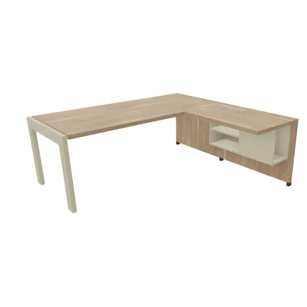 Scrivania Direzionale con Muretto Legno 180x190x74h | DEOFFICE