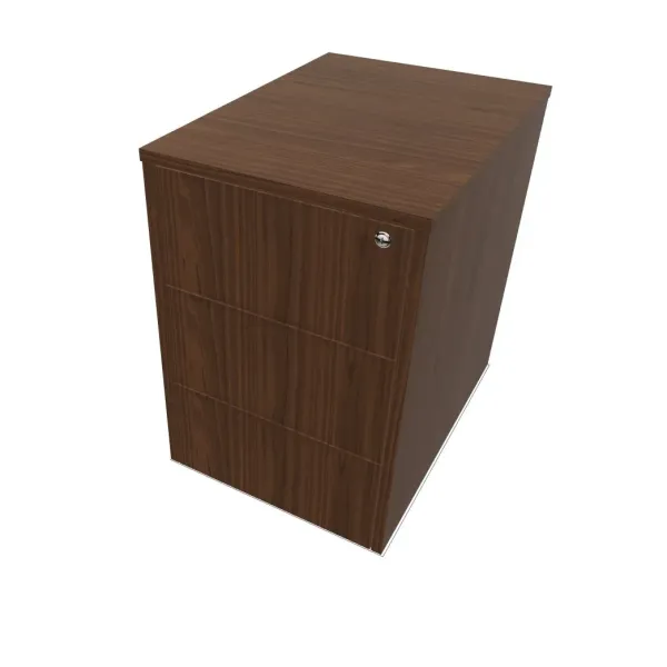 Cassettiera Legno su Ruote 3 Cassetti 42x59 | DEOFFICE