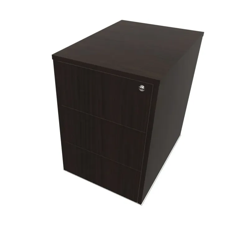 Cassettiera Legno su Ruote 3 Cassetti 42x59 | DEOFFICE