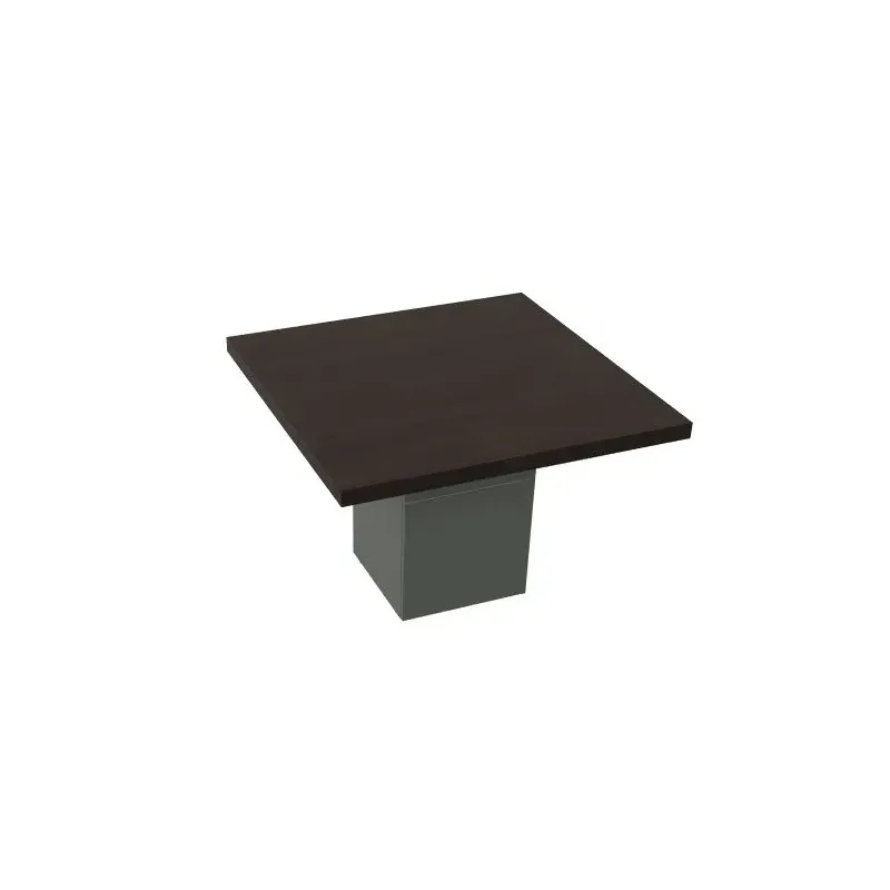 Tavolo Riunione Quadrato Piano Legno e Base Laccata 110x110 | DEOFFICE