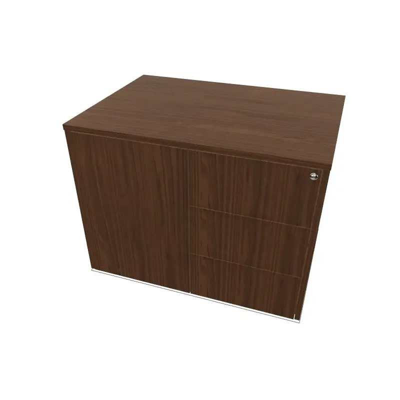 Mobile Servizio Legno su Ruote con Cassettiera Destra | DEOFFICE
