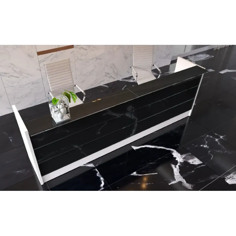 Bancone Reception Lineare Ufficio 360x60x106H cm | DEOFFICE