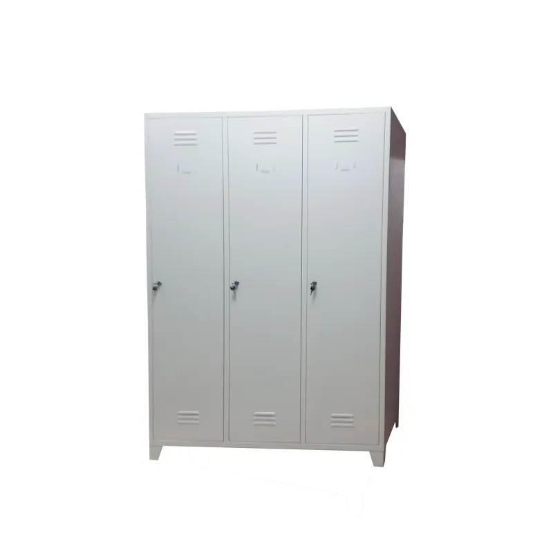 Armadio spogliatoio in metallo, con divisorio sporco pulito a 3 posti cm 120x50x180h