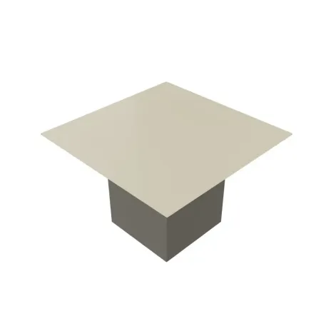 Tavolo Riunioni Quadrato Vetro e Legno 110x110x74h | DEOFFICE 2