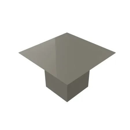 Tavolo Riunioni Quadrato Vetro e Legno 110x110x74h | DEOFFICE