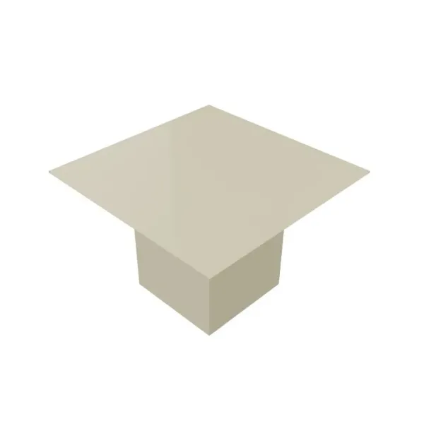 Tavolo Riunioni Quadrato Vetro e Legno 110x110x74h | DEOFFICE