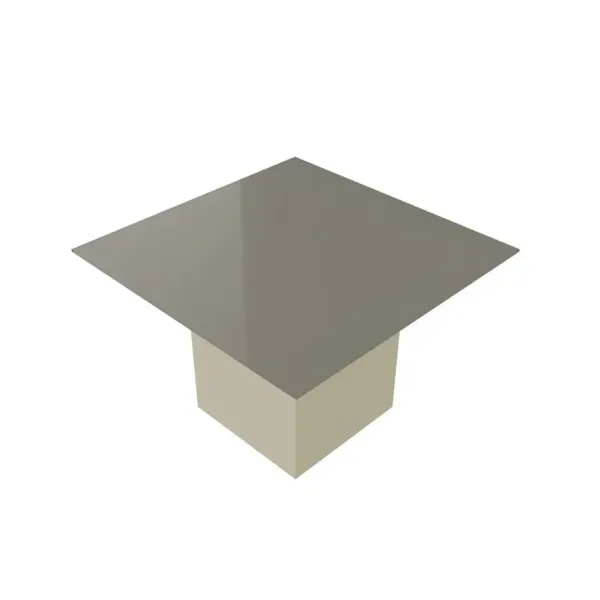 Tavolo Riunioni Quadrato Vetro e Legno 110x110x74h | DEOFFICE