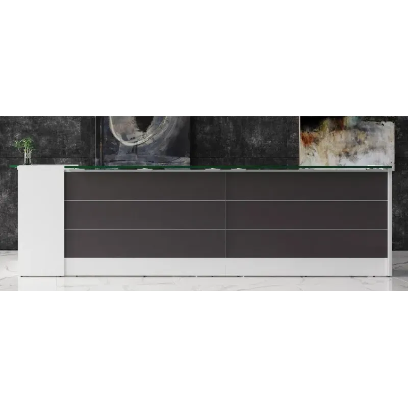 Bancone Reception Angolare Grande 446x164x109H cm | DEOFFICE