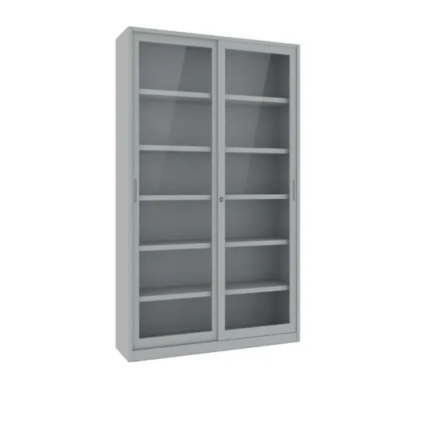 LINEA SPECIAL - Armadio in Metallo Ufficio/Archiviazione Ante Scorrevoli in Vetro Dim. 180x45x250h cm
