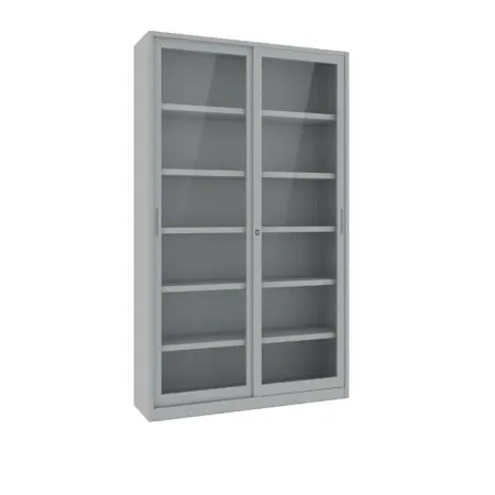 LINEA SPECIAL - Armadio in Metallo Ufficio/Archiviazione Ante Scorrevoli in Vetro Dim. 120x45x250h cm