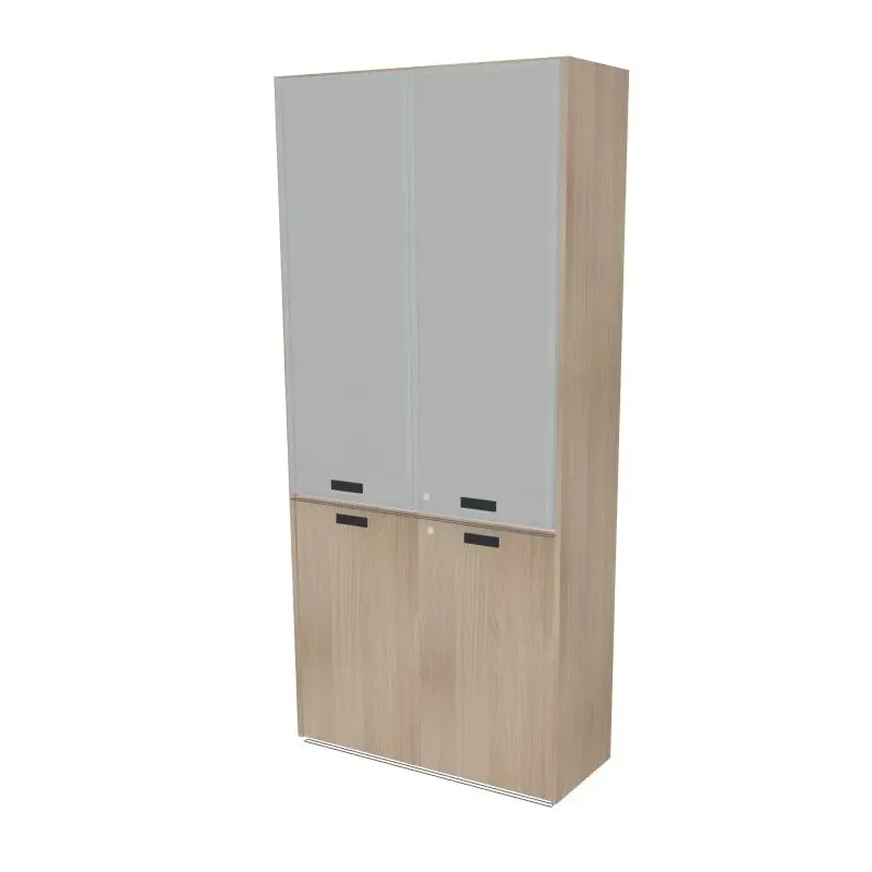Armadio Ufficio Direzionale Vetro e Legno 90x44x200h | DEOFFICE