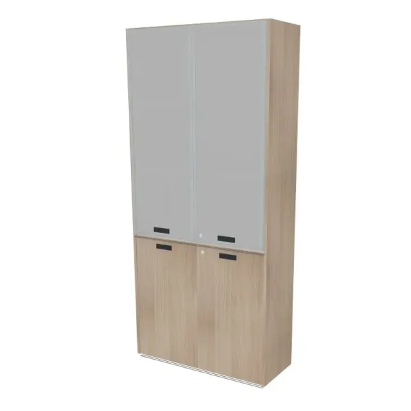 Armadio Ufficio Direzionale Vetro e Legno 90x44x200h | DEOFFICE