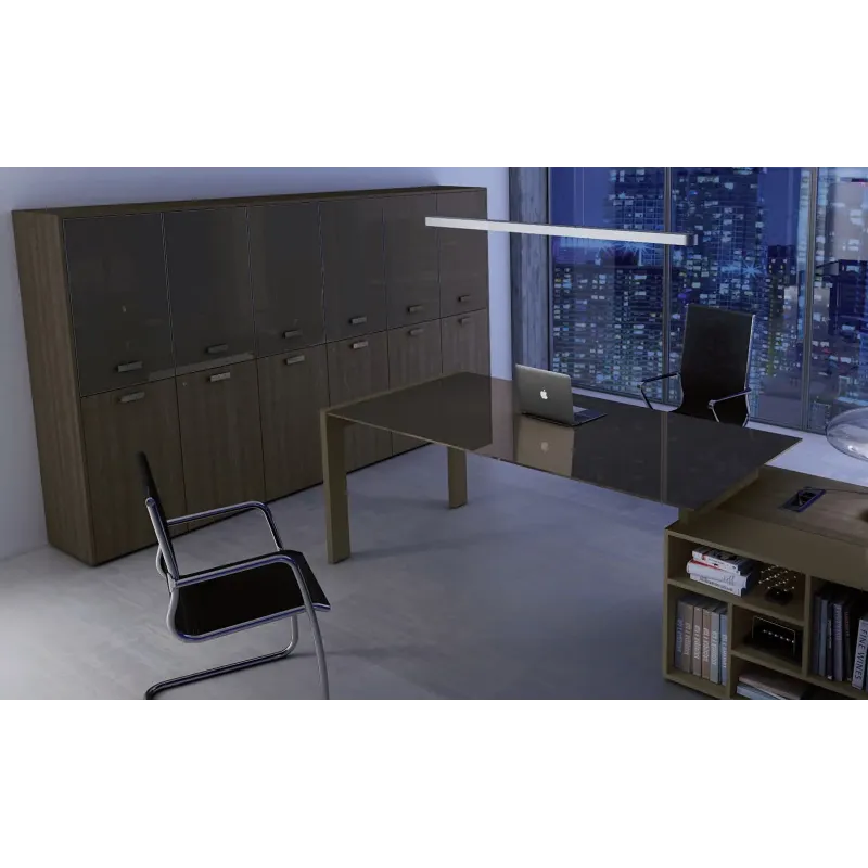 Armadio Ufficio Direzionale Vetro e Legno 90x44x200h | DEOFFICE