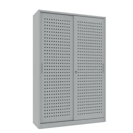 LINEA SPECIAL - Armadio in Metallo Ufficio/Archiviazione Ante Scorrevoli in Lamiera Forata Dim. 150x45x200h cm