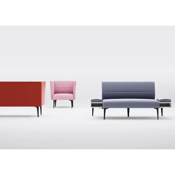 Poltrona Monocolore 1 Posto Tessuto Ecopelle | DEOFFICE