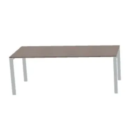 Scrivania operativa con piano in legno, gambe in metallo Dim 200x100x74H