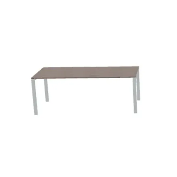 Scrivania operativa con piano in legno, gambe in metallo Dim 180x80x74H
